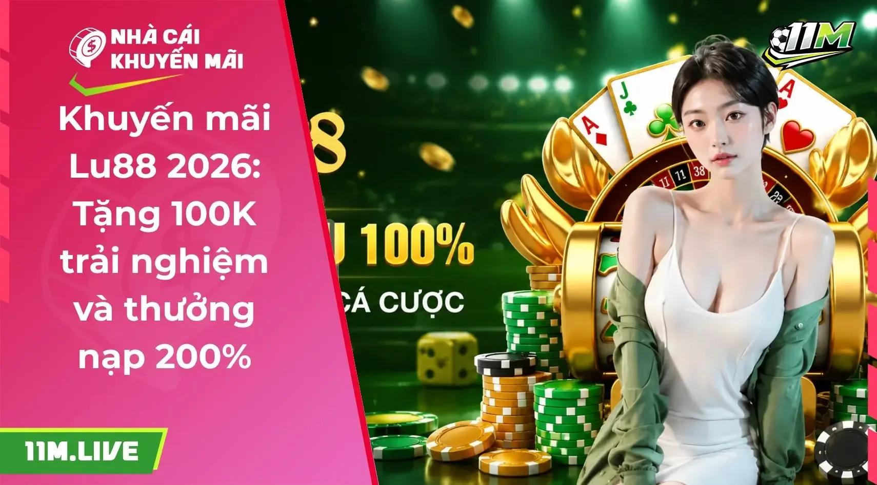 Khuyến mãi Lu88 2026: Tặng 100K trải nghiệm và thưởng nạp 200%