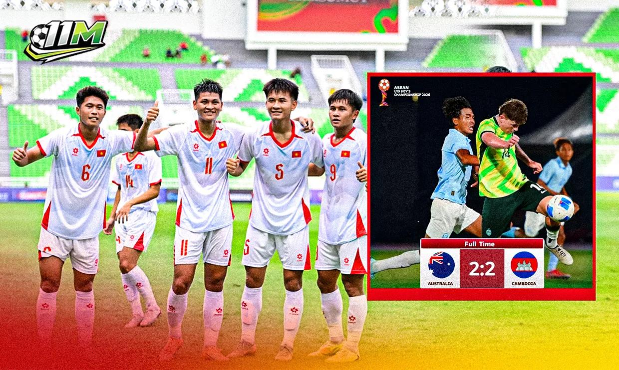 KỊCH BẢN ĐIÊN RỒ 2-2: Australia "buông" hiệp 2, dắt tay Campuchia vào bán kết loại U19 Việt Nam!