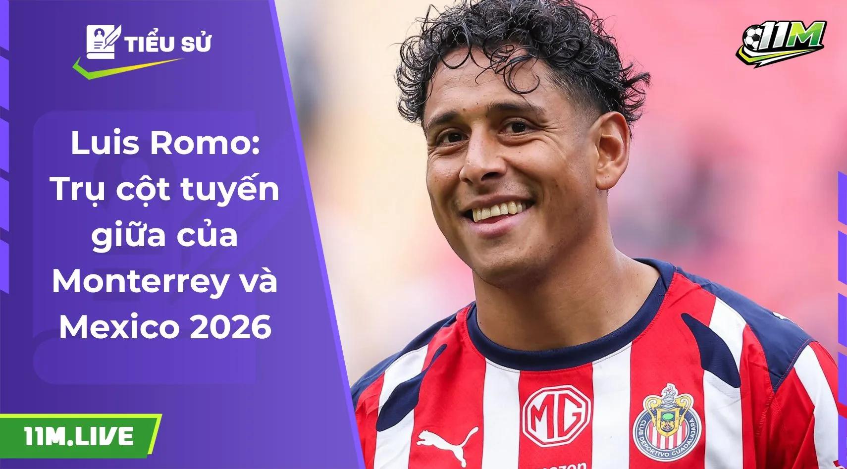 Luis Romo: Trụ cột tuyến giữa của Monterrey và Mexico 2026