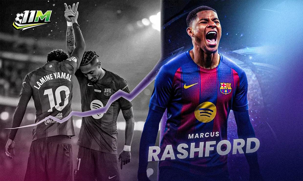 Marcus Rashford và sứ mệnh lấp đầy khoảng trống đôi cánh Lamine Yamal - Raphinha