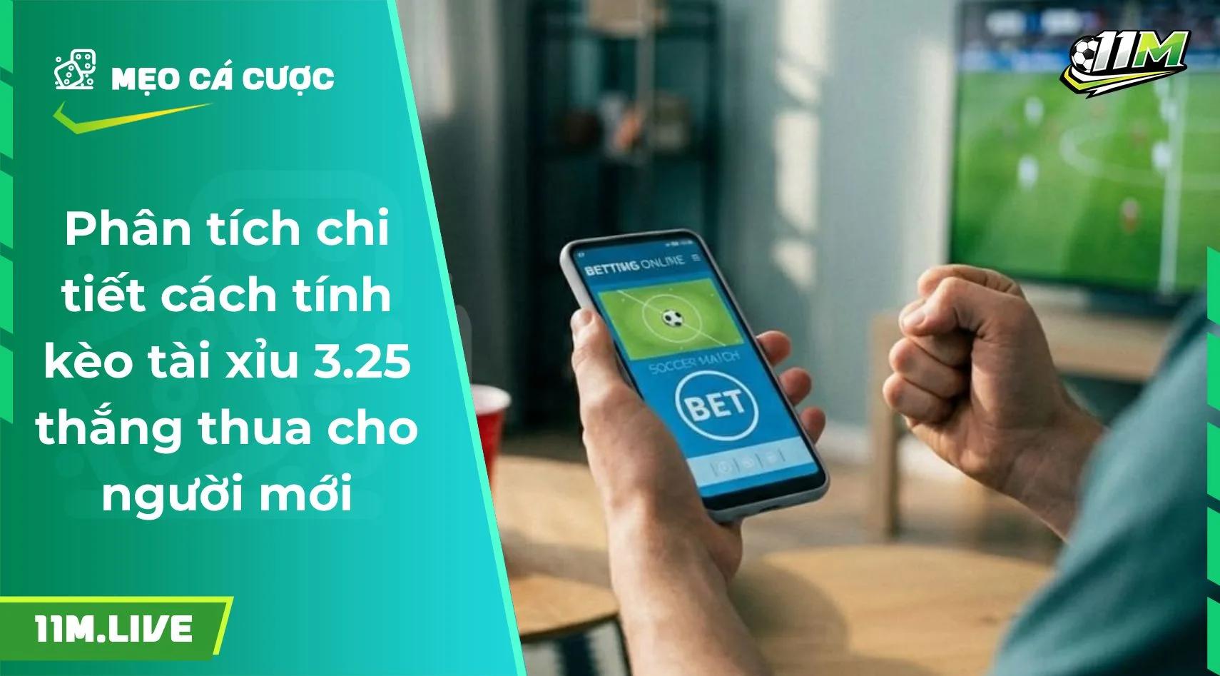 Phân tích cách tính kèo tài xỉu 3.25 thắng thua cho người mới
