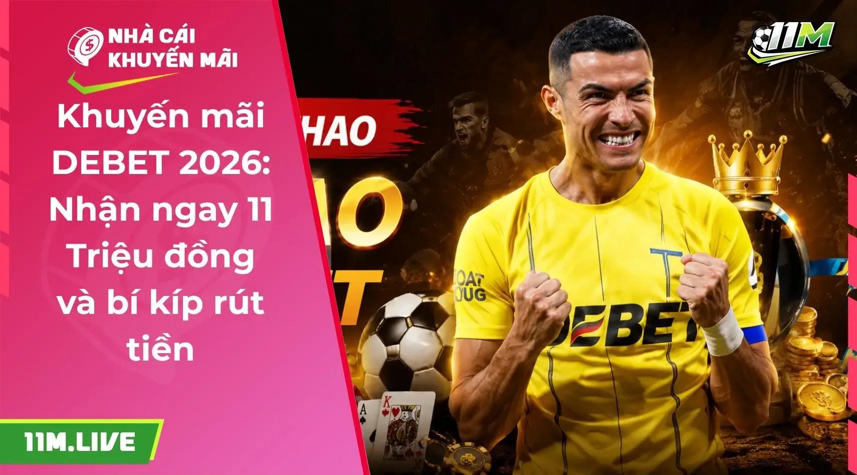 Khuyến mãi DEBET 2026: Nhận ngay 11 Triệu đồng và bí kíp rút tiền